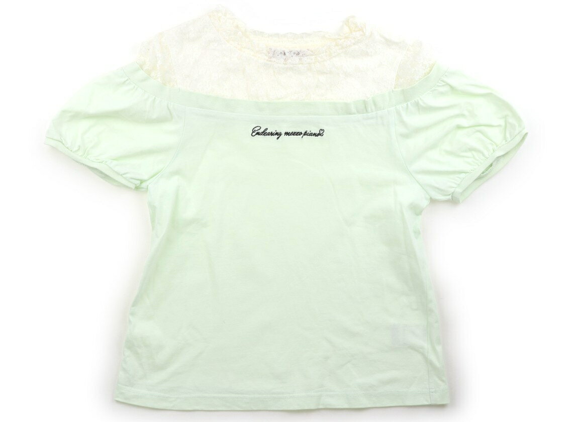 メゾピアノ mezzo piano Tシャツ・カットソー 160 女の子 生成り・ライトグリーン 子供服 ベビー服 キッズ アウトレット ユーズド 【中古】キッズ・ベビー・マタニティ