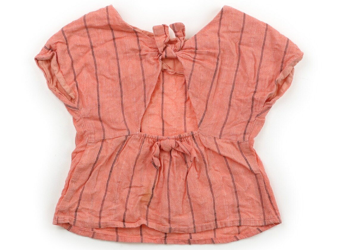 ザラ ZARA シャツ・ブラウス 110 女の子 ストライプ柄レッドブラック 子供服 ベビー服 キッズ アウトレット ユーズド 【中古】キッズ・ベビー・マタニティ carryon-13674781 CarryOn サンプル画像2