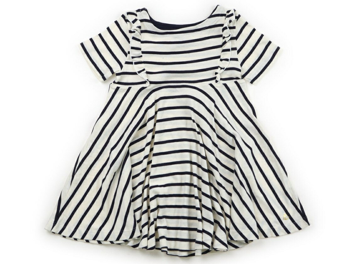 Dresses - プチバトー PETIT BATEAU ワンピース 110 女の子 オフホワイト、紺 子供服 ベビー服 キッズ アウトレット ユーズド 【中古】キッズ・ベビー・マタニティ