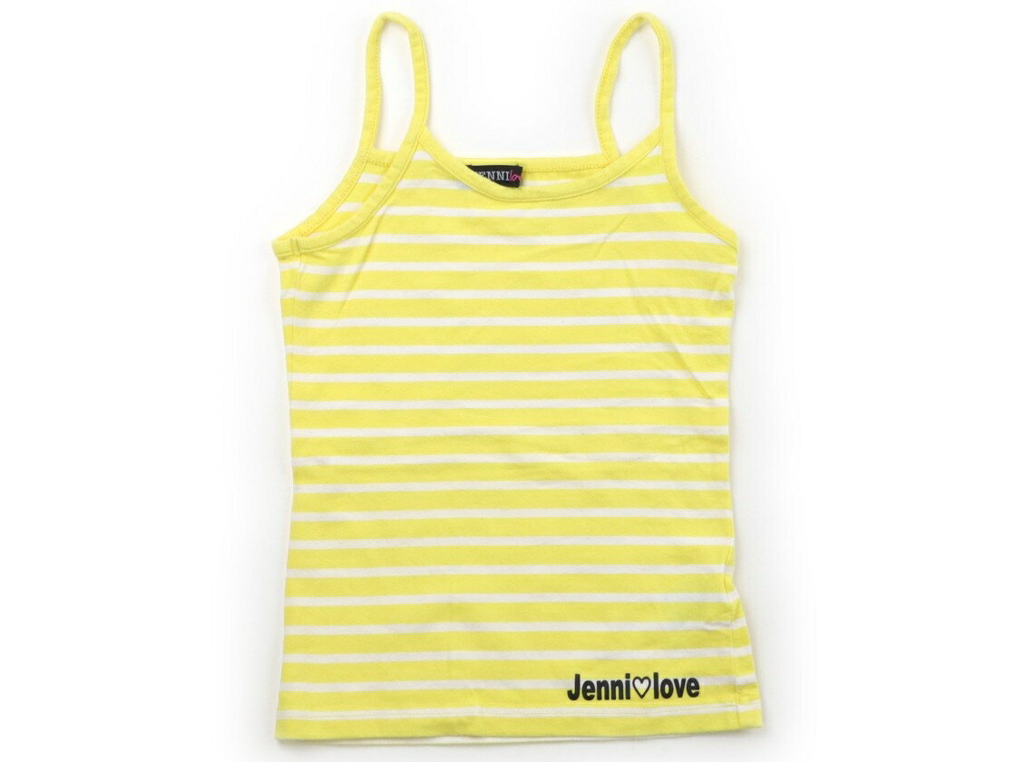 JENNI Tank Top/Camisole, Size 130, Girls, Yellow/White/Striped, Children's Clothing, Baby Clothes, Kids, Outlet, Used [Pre-owned] Kids, Baby, Maternity