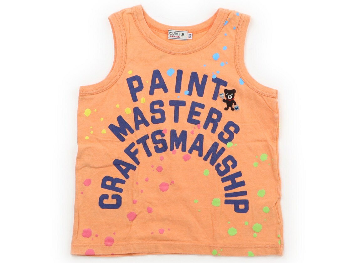 Double B Tank Top/Camisole, Size 100, Boys, Orange, Navy, Splash, Children's Clothing, Baby Clothes, Kids, Outlet, Used [Pre-owned] Kids, Baby, Maternity