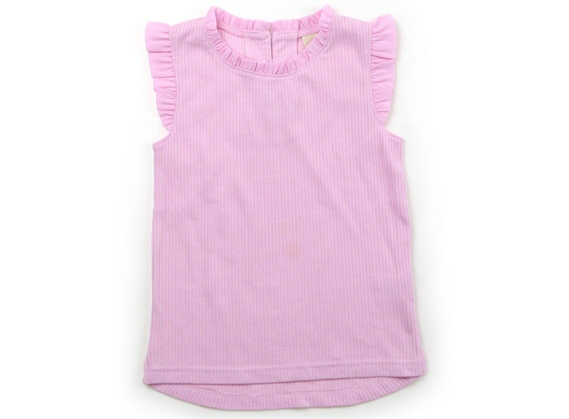 Petit Main tank top/camisole, size 120, girls', pink, frills, children's clothing, baby clothes, kids' clothing, outlet, used. [Pre-owned] Kids, Baby, Maternity