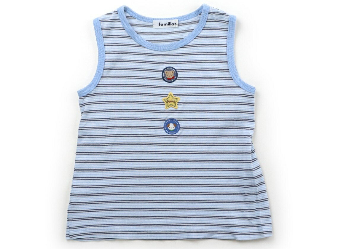 Familiar Tank Top/Camisole, Size 110, Boys, Light Blue, Striped, Children's Clothing, Baby Clothes, Kids, Outlet, Used [Pre-owned] Kids, Baby, Maternity