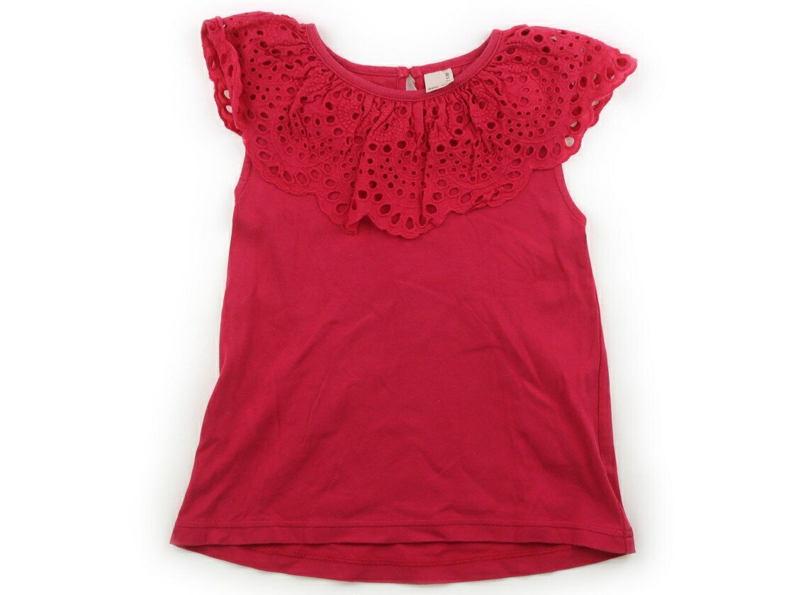 プティマイン petit main Tシャツ・カットソー 130 女の子 レッド系ピンク、レース 子供服 ベビー服 キッズ アウトレット ユーズド 【中古】キッズ・ベビー・マタニティ