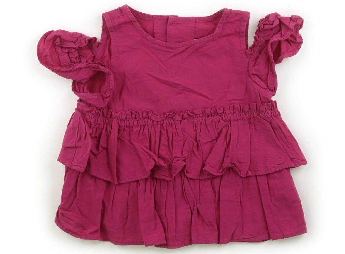 べべ BeBe チュニック 110 女の子 マゼンタ、フリル 子供服 ベビー服 キッズ アウトレット ユーズド 【中古】キッズ・ベビー・マタニティ