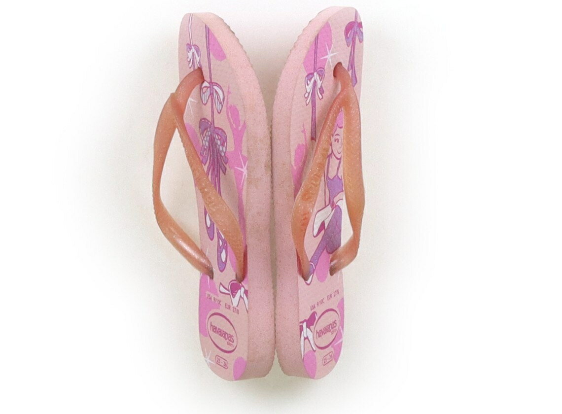 ハワイアナス havaianas サンダル 靴15cm〜 女の子 ピンクネイビー花柄 子供服 ベ...