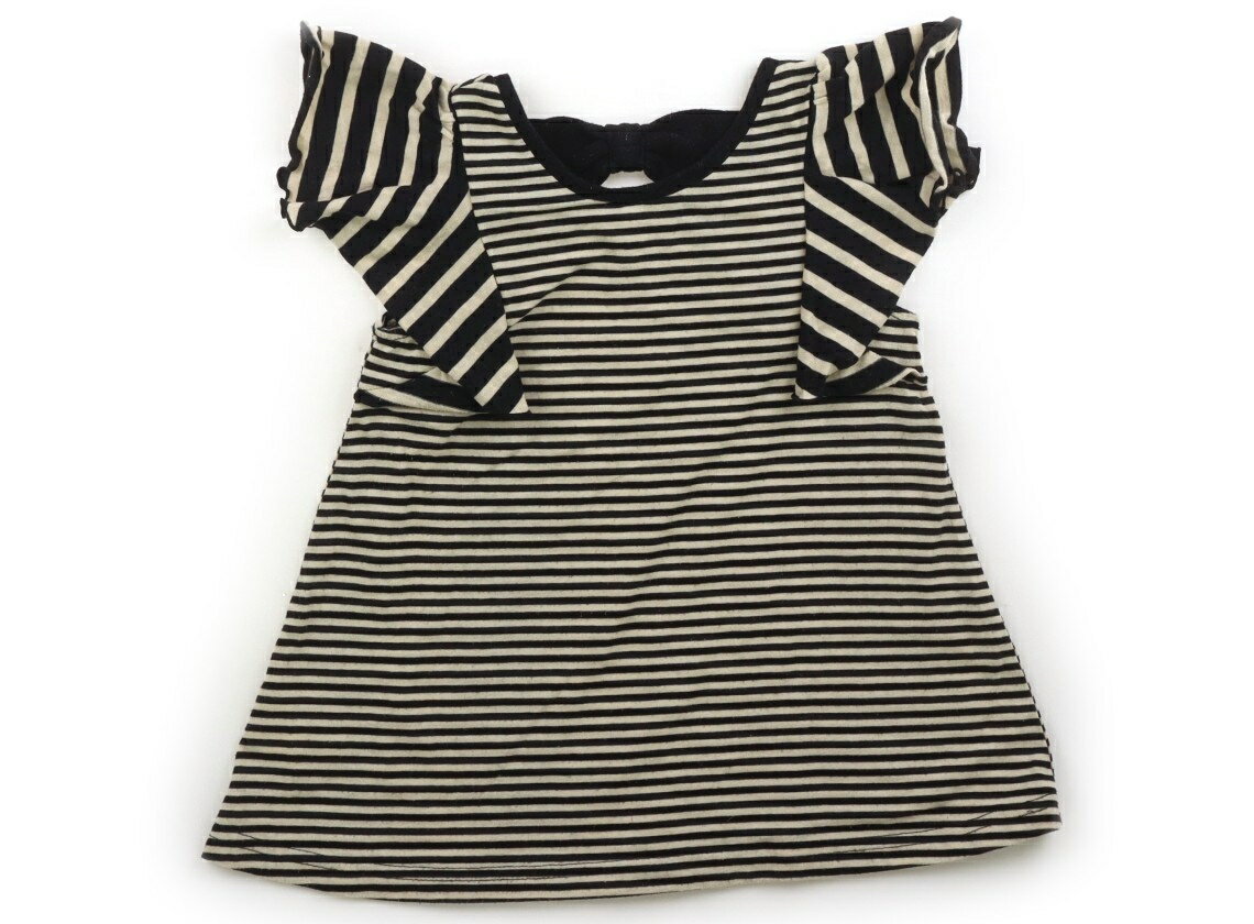 anyFAM Tank Top/Camisole, Size 110, Girls, Beige, Black, Stripe, Frills, Children's Clothing, Baby Clothes, Kids, Outlet, Used [Pre-owned] Kids, Baby, Maternity