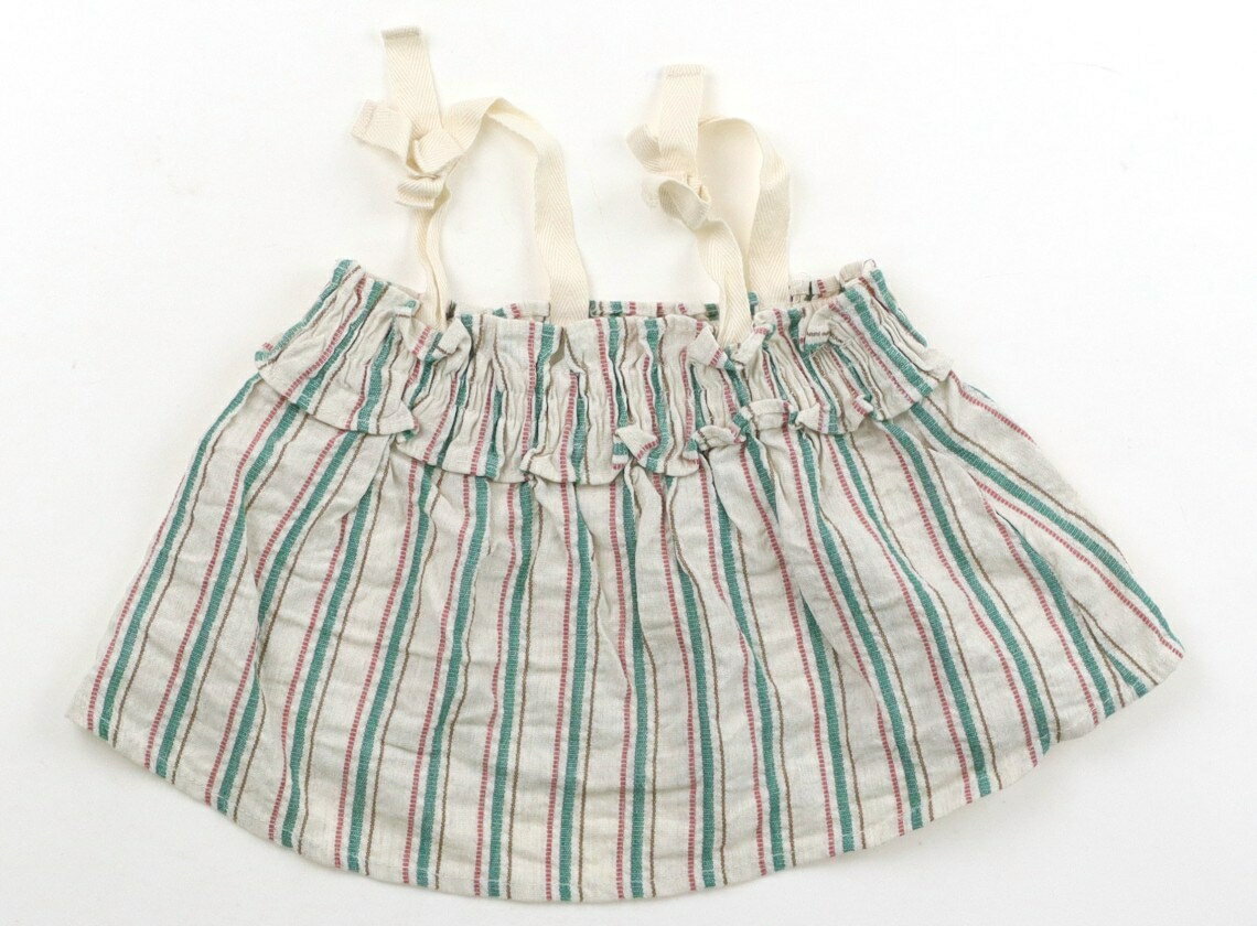 ZARA Tank Top/Camisole, Size 100, Girls, Striped Pattern, Beige, Red, Green, Children's Clothing, Baby Clothes, Kids, Outlet, Used [Pre-owned] Kids, Baby, Maternity