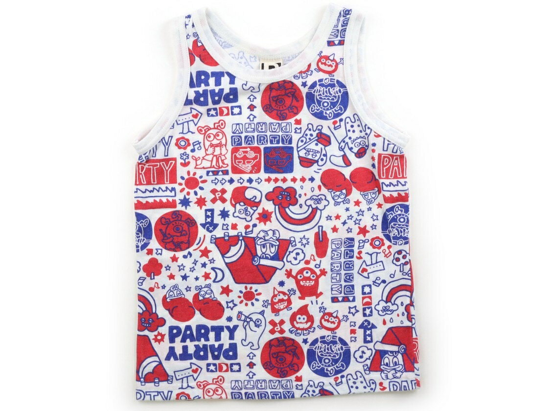 Party Party Tank Top/Camisole, Size 120, Boys, White/Red/Blue/All-over Print, Children's Clothing, Baby Clothes, Kids, Outlet, Used [Pre-owned] Kids, Baby, Maternity