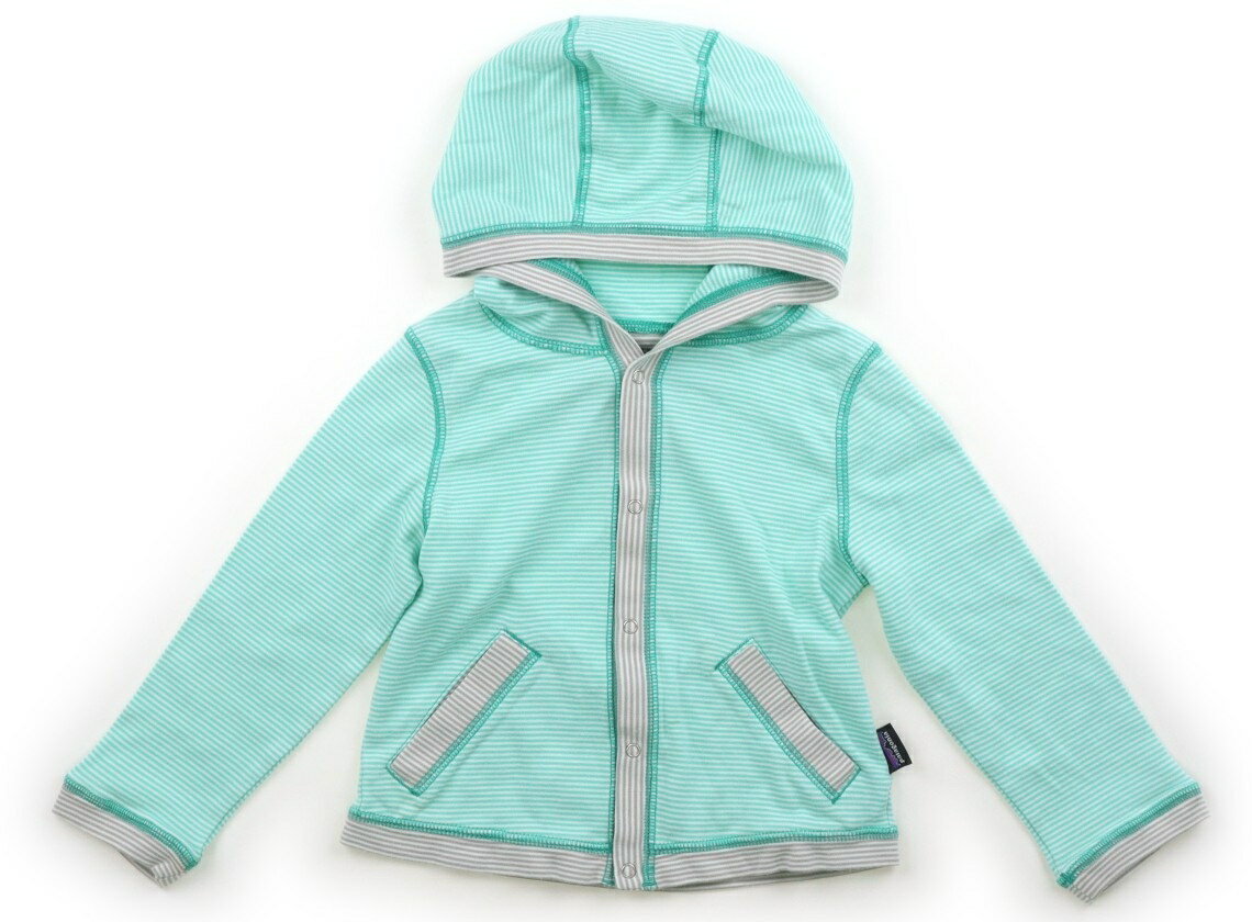 羊毛衫 - パタゴニア Patagonia カーディガン 90 男の子 ライトグリーン・ボーダー 子供服 ベビー服 キッズ アウトレット ユーズド 【中古】キッズ・ベビー・マタニティ