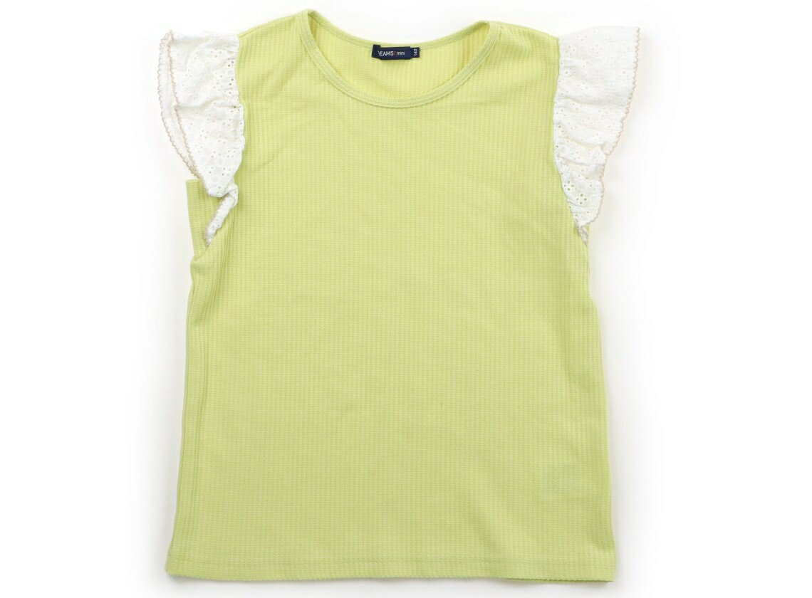ビームス BEAMS Tシャツ・カットソー 140 女の子 ライムグリーン・ホワイト 子供服 ベビー服 キッズ アウトレット ユーズド 【中古】キッズ・ベビー・マタニティ