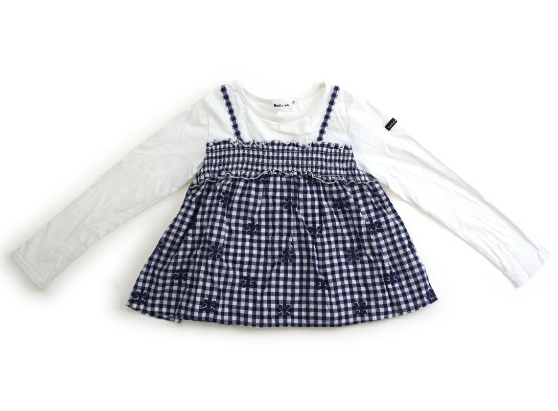 T-Shirts （Long-Sleeved） - ノイユ Noeil Tシャツ・カットソー 130 女の子 格子柄　ネイビー 子供服 ベビー服 キッズ アウトレット ユーズド 【中古】キッズ・ベビー・マタニティ