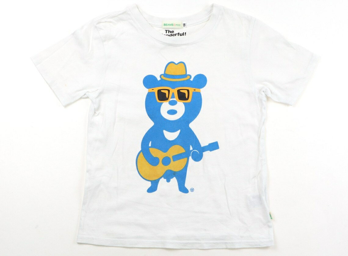 ビームス BEAMS Tシャツ・カットソー 130 男の子 白、クマ柄 子供服 ベビー服 キッズ アウトレット ユーズド 【中古】キッズ・ベビー・マタニティ