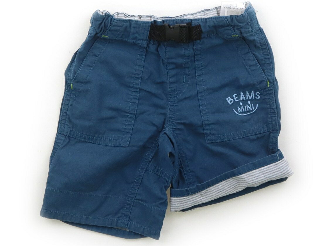 ビームス BEAMS ショートパンツ 90 男の子 青緑　ブランドロゴ 子供服 ベビー服 キッズ アウトレット ユーズド 【中古】キッズ・ベビー・マタニティ