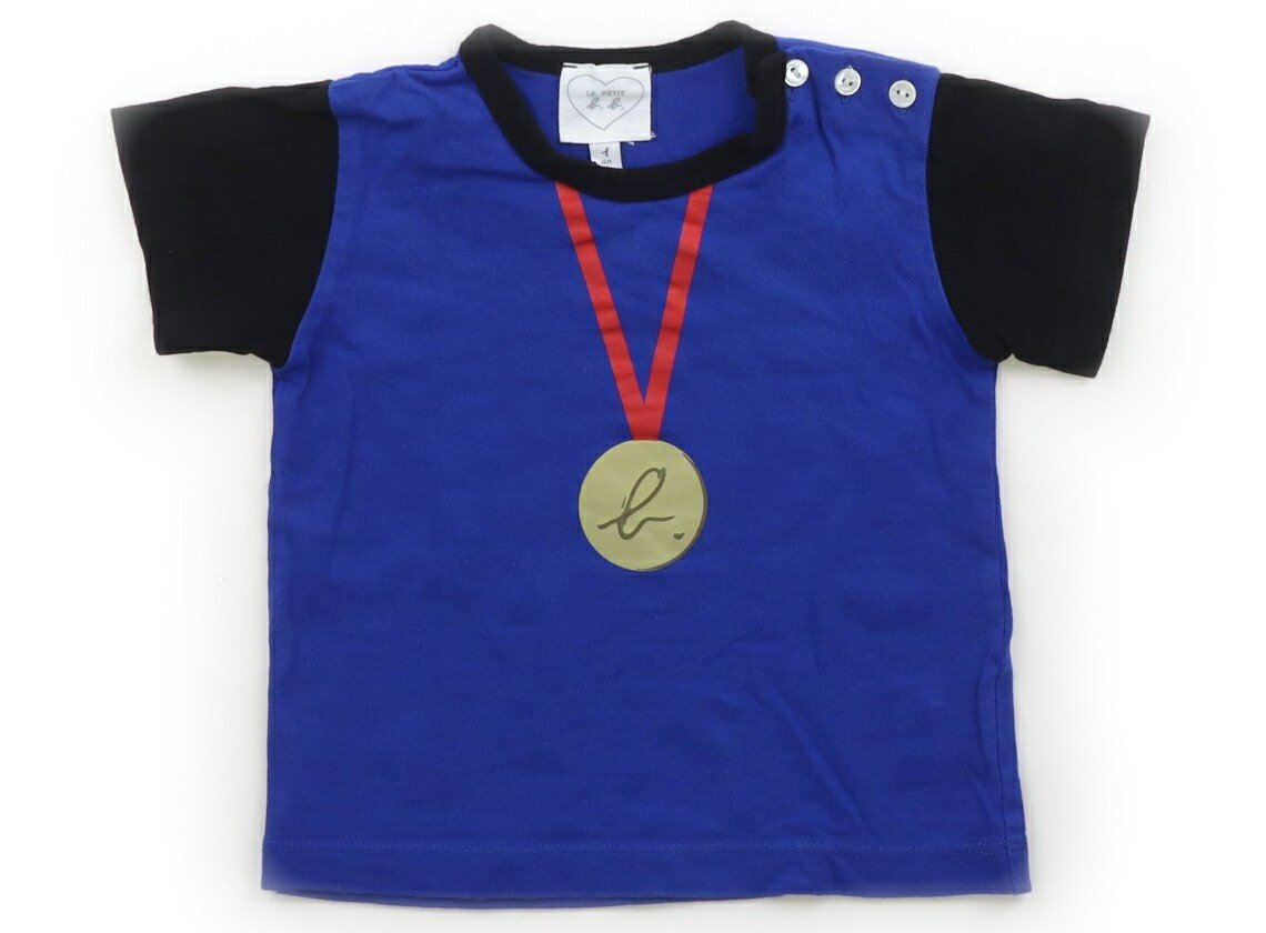 アニエスベー agnes.b Tシャツ・カットソー 80 男の子 青　ブランドロゴ 子供服 ベビー服 キッズ アウトレット ユーズド 【中古】キッズ・ベビー・マタニティ