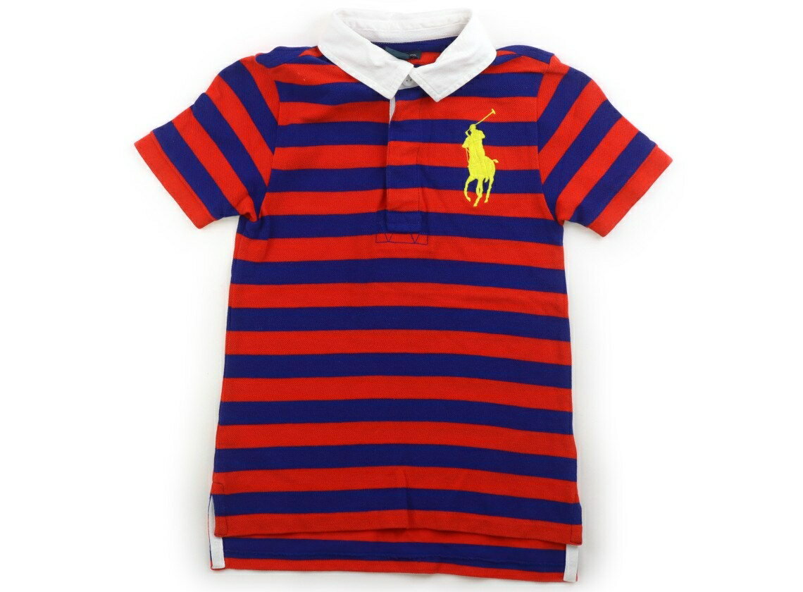 Polo衫 - ポロラルフローレン POLO RALPH LAUREN ポロシャツ 130 男の子 ボーダー　青 子供服 ベビー服 キッズ アウトレット ユーズド 【中古】キッズ・ベビー・マタニティ