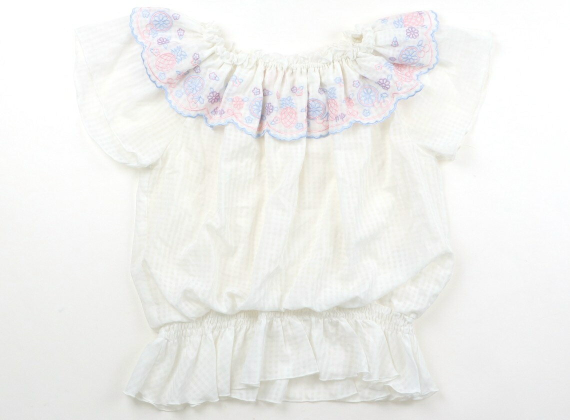 メゾピアノ mezzo piano シャツ・ブラウス 160 女の子 アイボリー・刺しゅう 子供服 ベビー服 キッズ アウトレット ユーズド 【中古】キッズ・ベビー・マタニティ