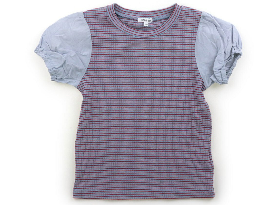 ビーミングバイビームス B:MING by BEAMS Tシャツ・カットソー 120 女の子 ダスティ—ブルー・レッドボーダー 子供服 ベビー服 キッズ アウトレット ユーズド 【中古】キッズ・ベビー・マタニティ
