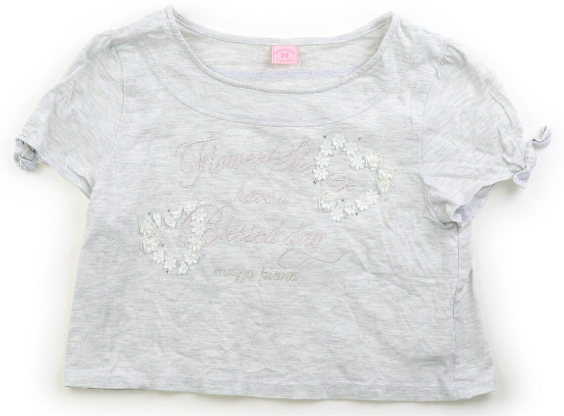 メゾピアノ mezzo piano Tシャツ・カットソー 150 女の子 オートミールグレー 子供服 ベビー服 キッズ アウトレット ユーズド 【中古】キッズ・ベビー・マタニティ