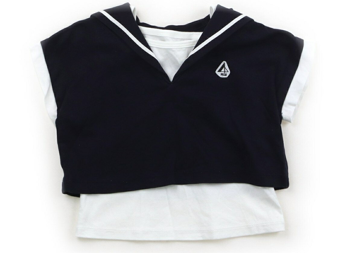 コムサフォセット COMME CA FOSSETTE Tシャツ・カットソー 80 女の子 ネイビー・ホワイト 子供服 ベビー服 キッズ アウトレット ユーズド 【中古】キッズ・ベビー・マタニティ
