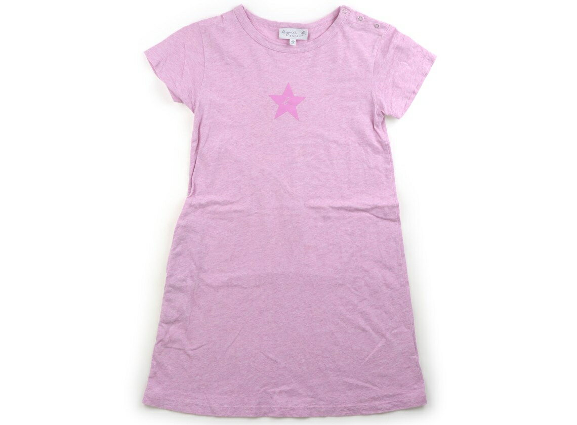 アニエスベー agnes.b ワンピース 130 女の子 杢ライラック 子供服 ベビー服 キッズ アウトレット ユーズド 【中古】キッズ・ベビー・マタニティ