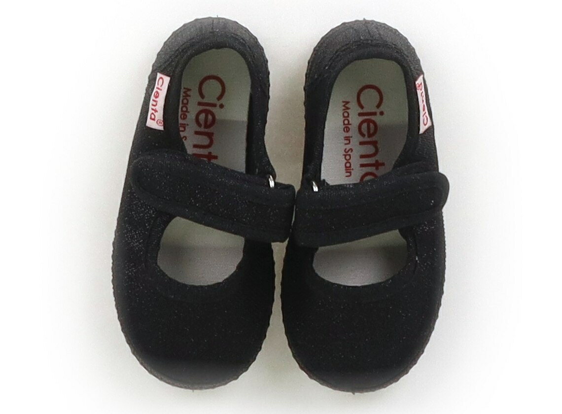 Casual Shoes - シエンタ Cienta フラットシューズ・スリッポン 靴12cm〜 女の子 ブラックラメ 子供服 ベビー服 キッズ アウトレット ユーズド 【中古】キッズ・ベビー・マタニティ