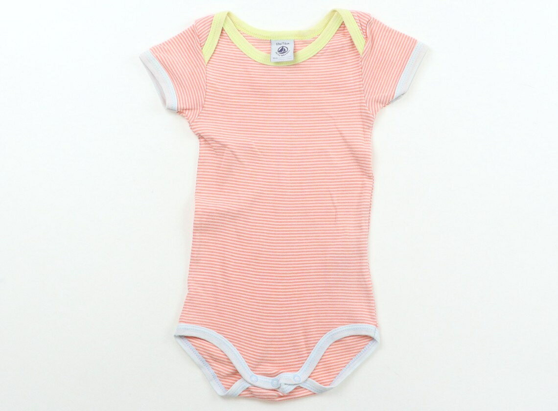 プチバトー PETIT BATEAU ロンパース 70 女の子 オレンジ系 子供服 ベビー服 キッズ アウトレット ユーズド 【中古】キッズ・ベビー・マタニティ