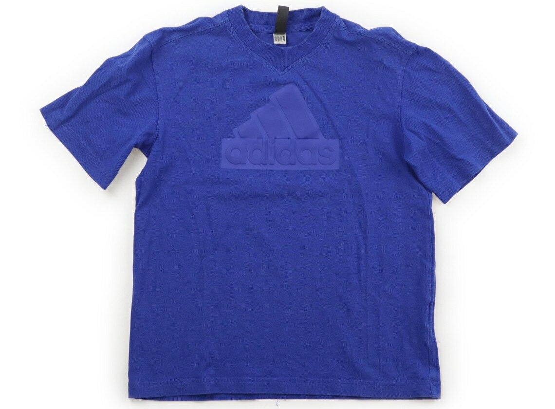 アディダス Adidas Tシャツ・カットソー 150 男の子 ブルー 子供服 ベビー服 キッズ アウトレット ユーズド 【中古】キッズ・ベビー・マタニティ