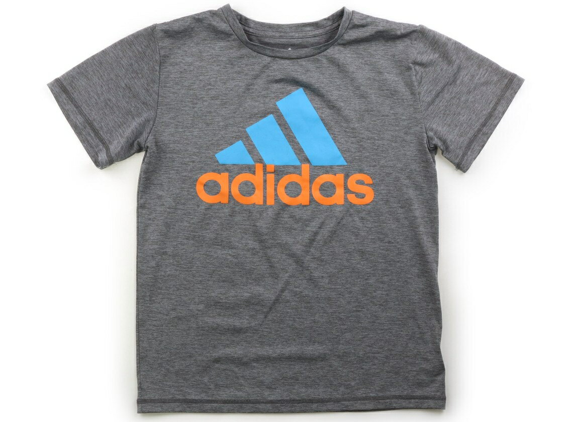 アディダス Adidas スポーツウェア・ダンスウェア 140 男の子 グレー・ロゴマーク 子供服 ベビー服 キッズ アウトレット ユーズド 【中古】キッズ・ベビー・マタニティ