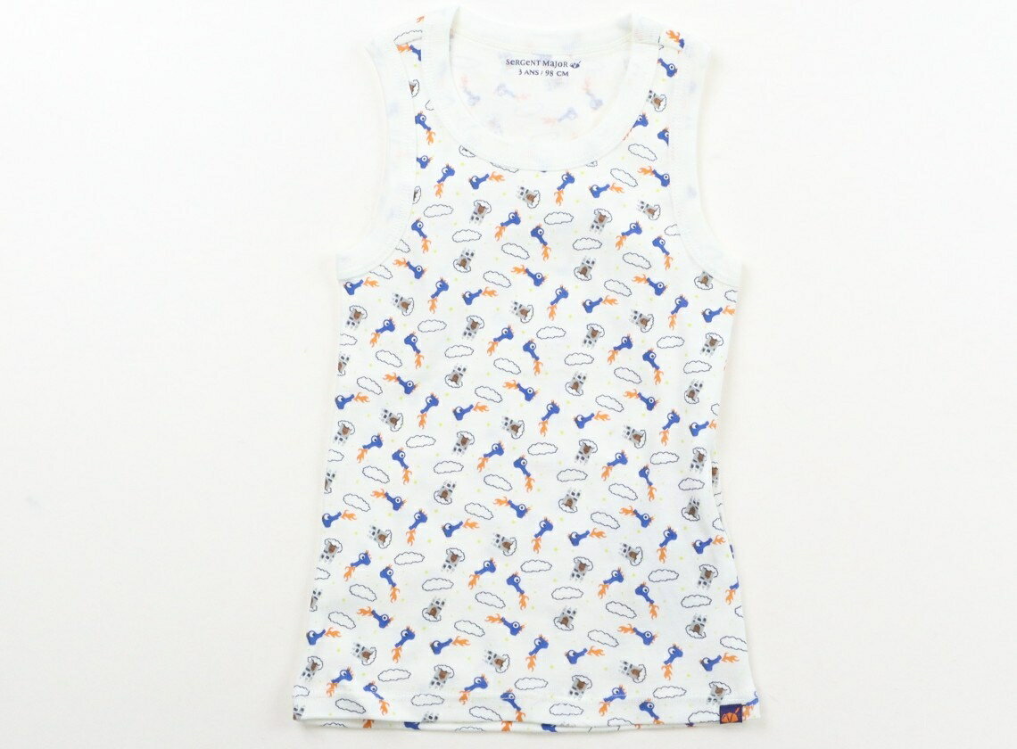 Sergent Major Tank Top/Camisole, Size 95, Boys, White, Blue, Orange, Light Green, Children's Clothing, Baby Clothes, Kids, Outlet, Used [Pre-owned] Kids, Baby, Maternity