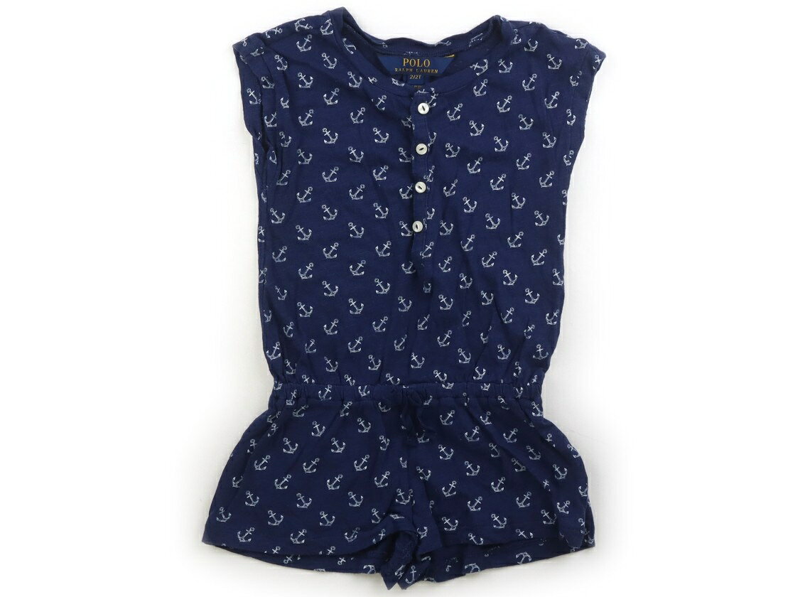 ポロラルフローレン POLO RALPH LAUREN コンビネゾン 90 女の子 ネイビー・イカリ 子供服 ベビー服 キッズ アウトレット ユーズド 【中古】キッズ・ベビー・マタニティ