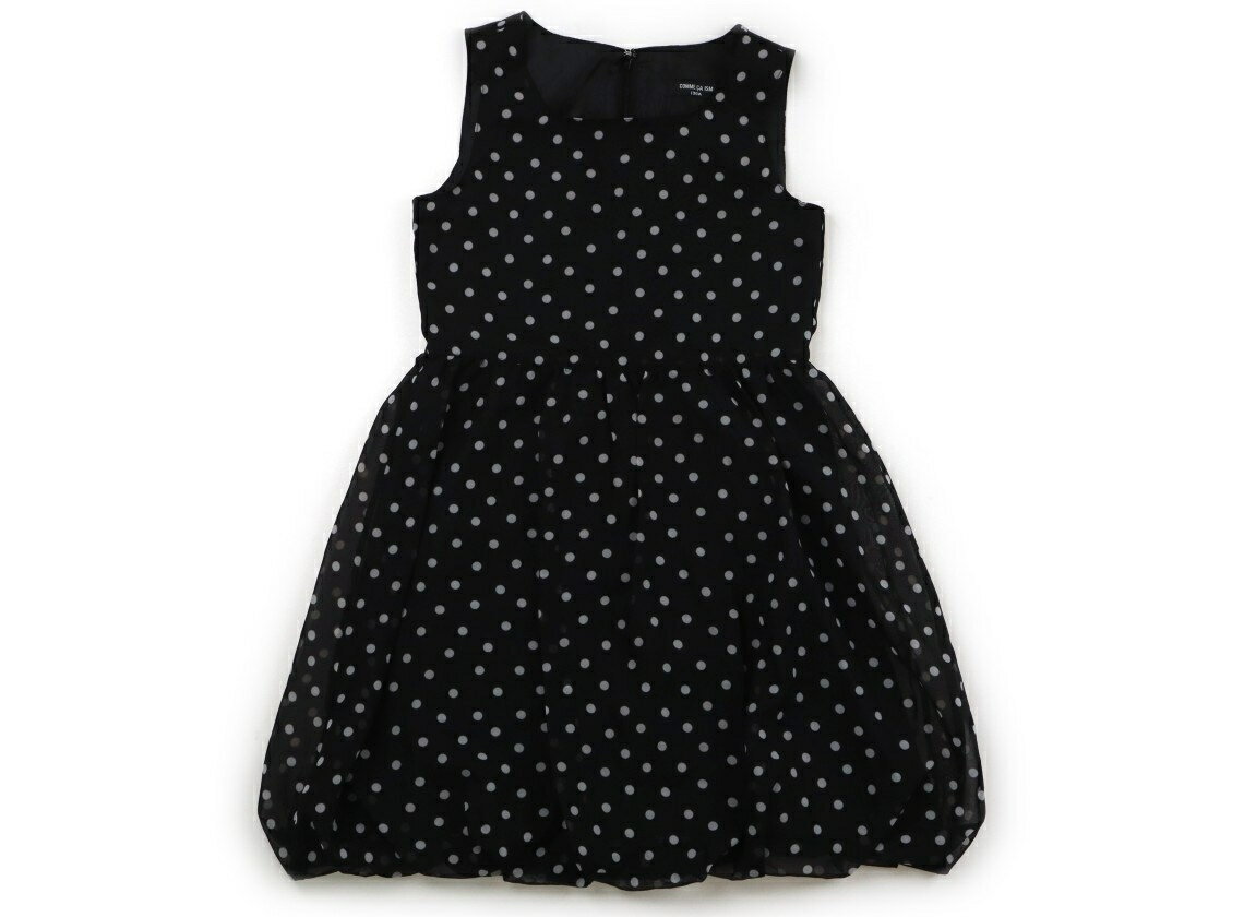 コムサイズム COMME CA ISM ワンピース 130 女の子 ブラック・オフドット・レース 子供服 ベビー服 キッズ アウトレット ユーズド 【中古】キッズ・ベビー・マタニティ