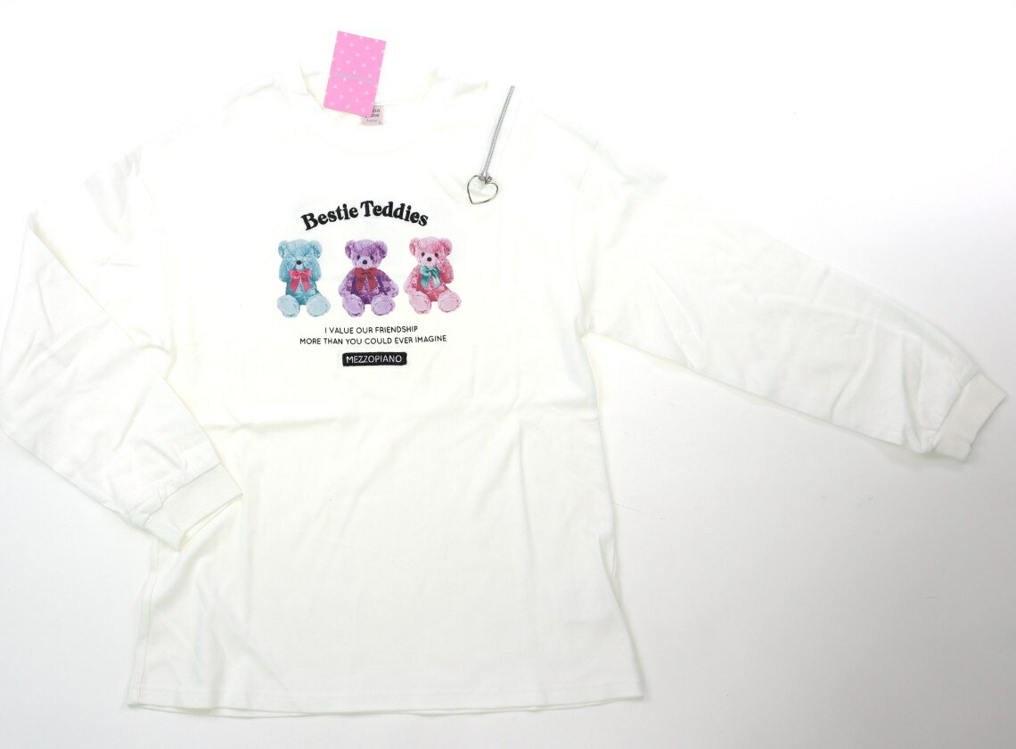 メゾピアノ mezzo piano Tシャツ・カットソー 160 女の子 白 子供服 ベビー服 キッズ アウトレット ユーズド 【中古】キッズ・ベビー・マタニティ