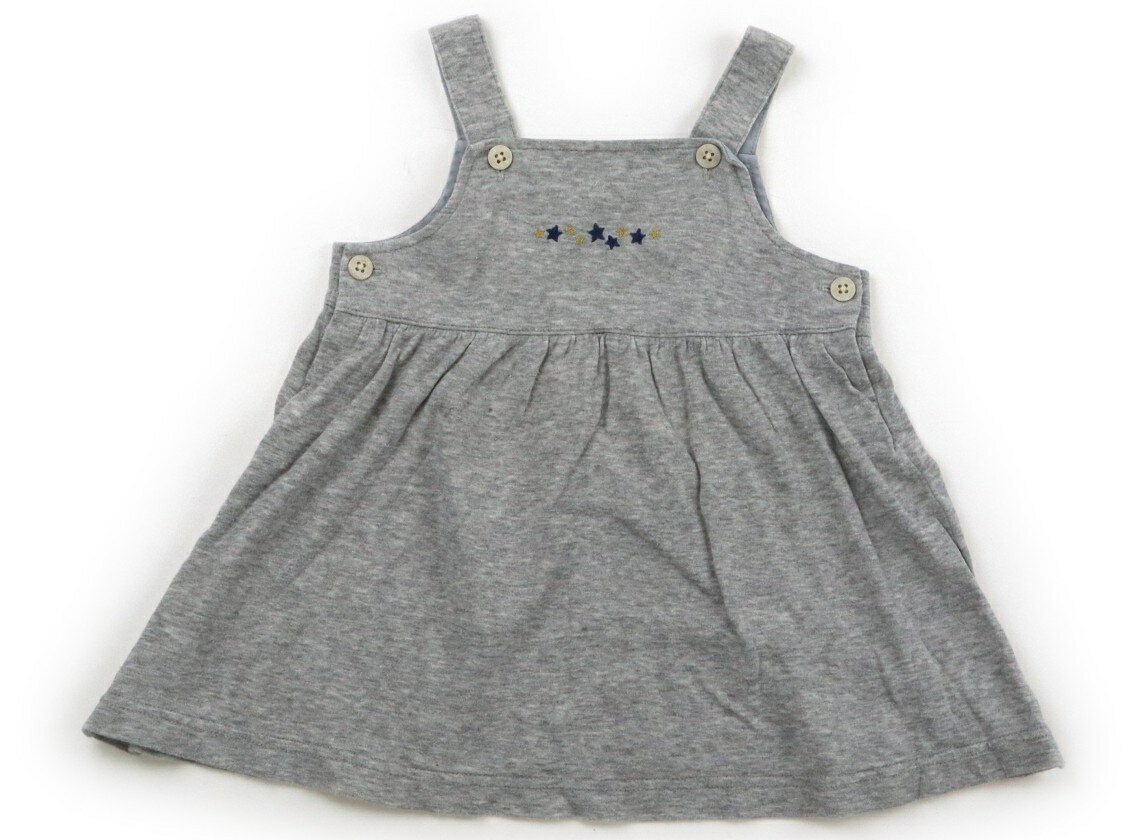ファミリア familiar ジャンパースカート 80 女の子 ライトグレー・スター刺しゅう 子供服 ベビー服 キッズ アウトレット ユーズド 【中古】キッズ・ベビー・マタニティ