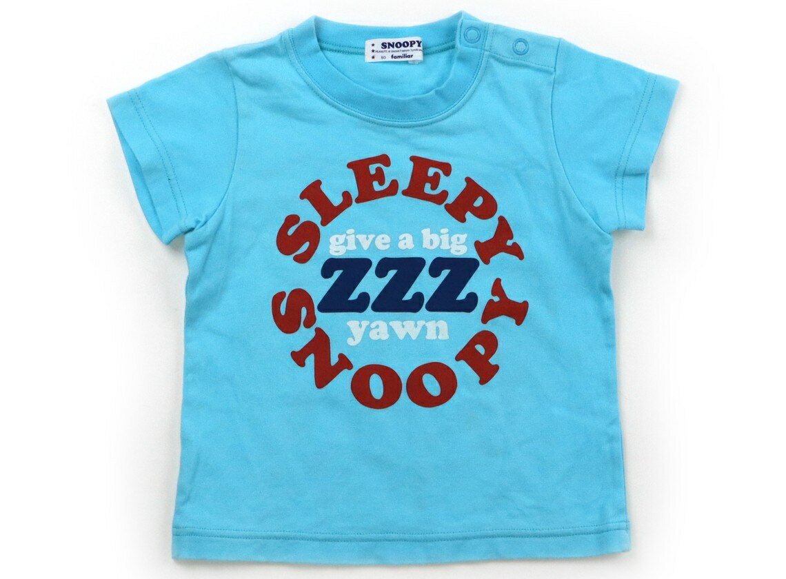 ファミリア familiar Tシャツ・カットソー 80 男の子 水色 子供服 ベビー服 キッズ アウトレット ユーズド 【中古】キッズ・ベビー・マタニティ