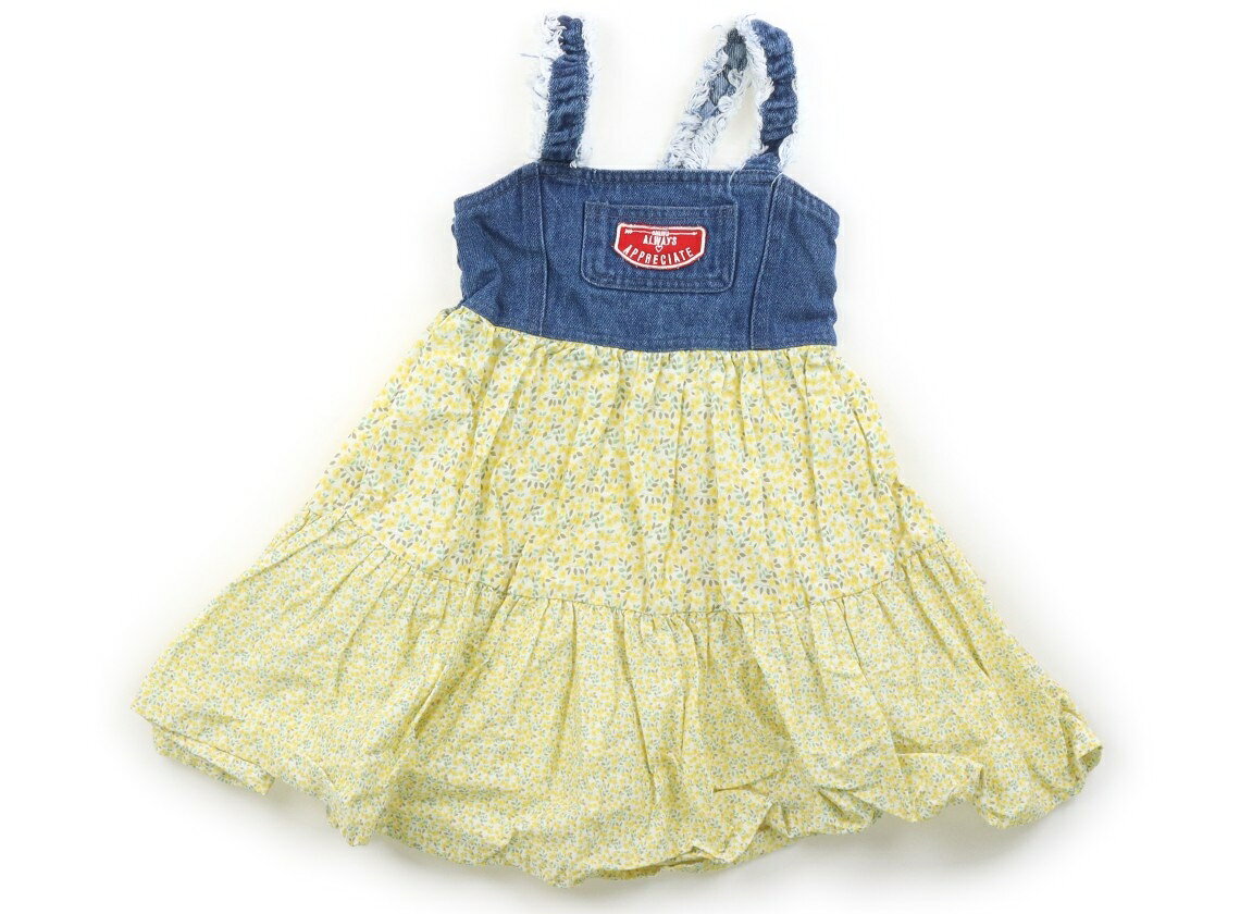 ブリーズ BREEZE ワンピース 100 女の子 青、黄色、花柄 子供服 ベビー服 キッズ アウトレット ユーズド 【中古】キッズ・ベビー・マタニティ
