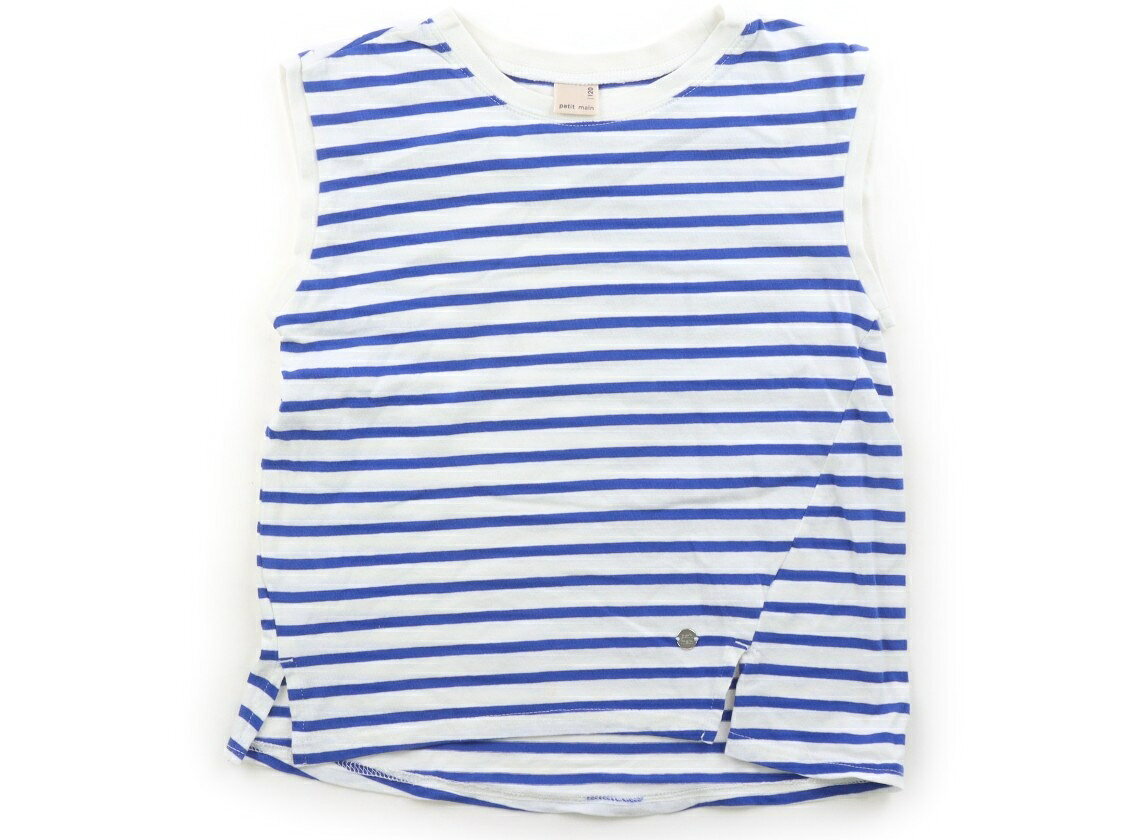 T-Shirts （Short Sleeve） - プティマイン petit main Tシャツ・カットソー 120 女の子 白、青 子供服 ベビー服 キッズ アウトレット ユーズド 【中古】キッズ・ベビー・マタニティ