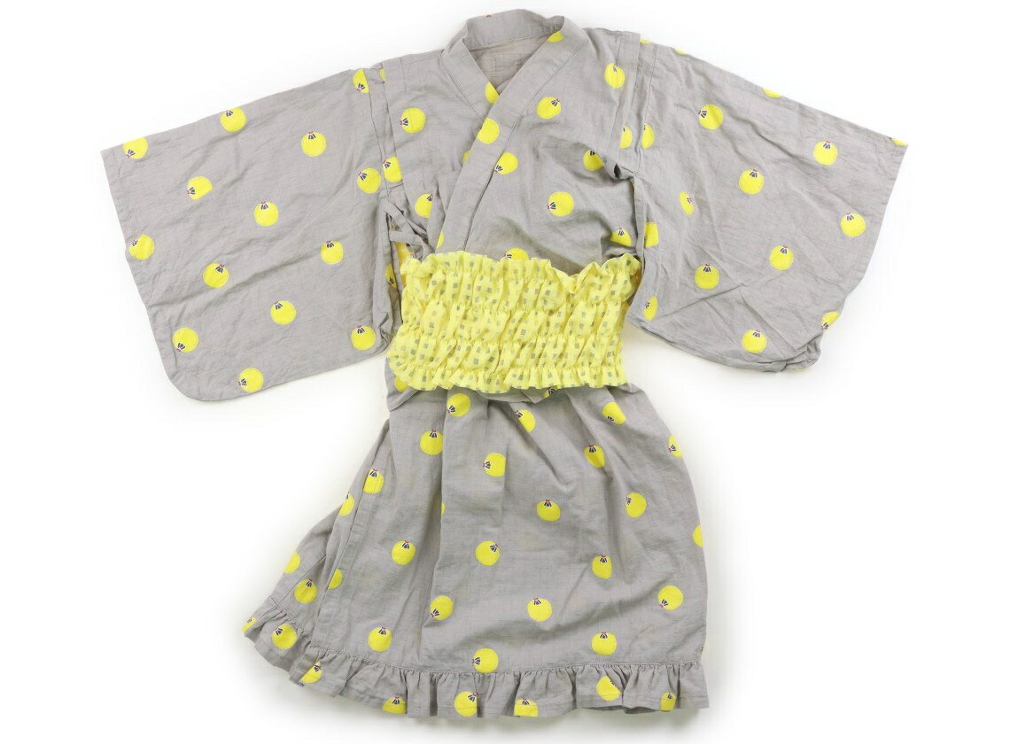 Jinbei （Girls） - インセクトコレクション Insect Collection 浴衣・甚平・季節のイベント 100 女の子 グレー、黄色 子供服 ベビー服 キッズ アウトレット ユーズド 【中古】キッズ・ベビー・マタニティ