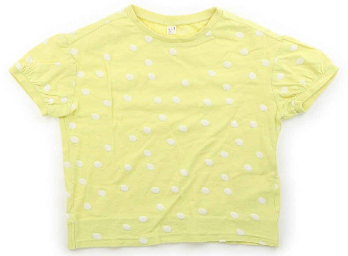 　ブランド 　apres les cours(アプレレクール) 　カテゴリー 　Tシャツ・カットソー 　サイズ 　140サイズ 　色 　ドット柄イエローホワイト 　状態 　★★★ 　記名 　なし 　ジャンル 　Girl コットンのニットカットソー。前に薄い茶色いシミがありますが、まだまだ普段着として活躍してくれそうです。 ＊【状態】【サイズ】に関しての詳しい説明はこちら