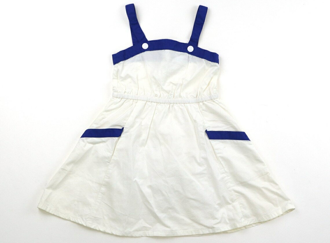 Rakuten - プチバトー PETIT BATEAU ワンピース 100 女の子 オフホワイト・ブルー 子供服 ベビー服 キッズ アウトレット ユーズド 【中古】キッズ・ベビー・マタニティ