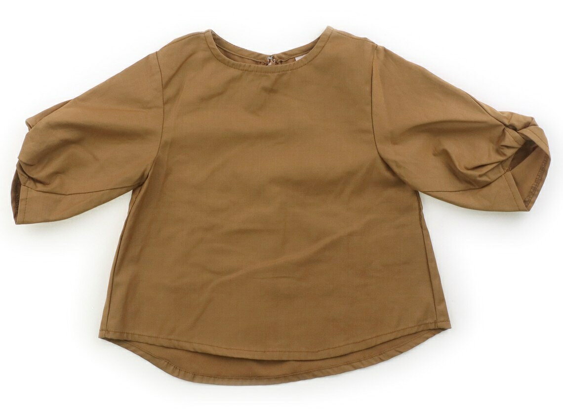 プティマイン petit main シャツ・ブラウス 80 女の子 茶色 子供服 ベビー服 キッズ アウトレット ユーズド 【中古】キッズ・ベビー・マタニティ