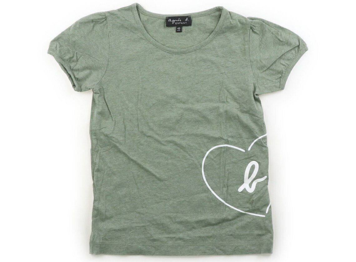 アニエスベー agnes.b Tシャツ・カットソー 130 女の子 カーキ 子供服 ベビー服 キッズ アウトレット ユーズド 【中古】キッズ・ベビー・マタニティ