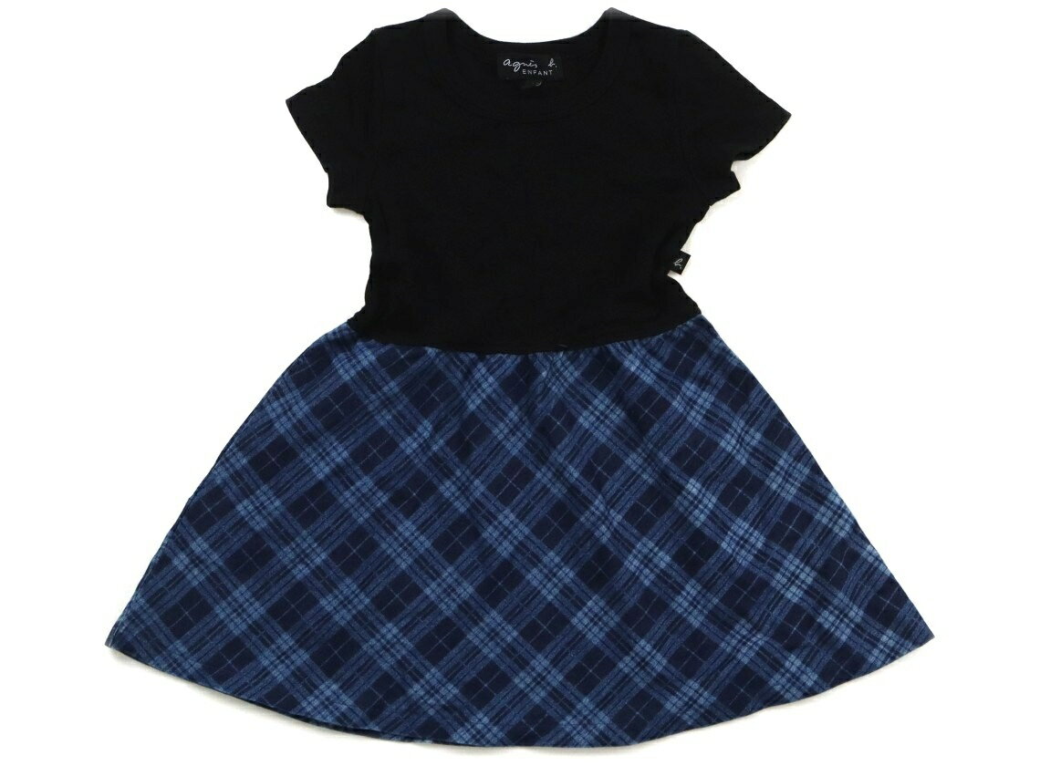 アニエスベー agnes.b ワンピース 100 女の子 黒　ネイビー 子供服 ベビー服 キッズ アウトレット ユーズド 【中古】キッズ・ベビー・マタニティ