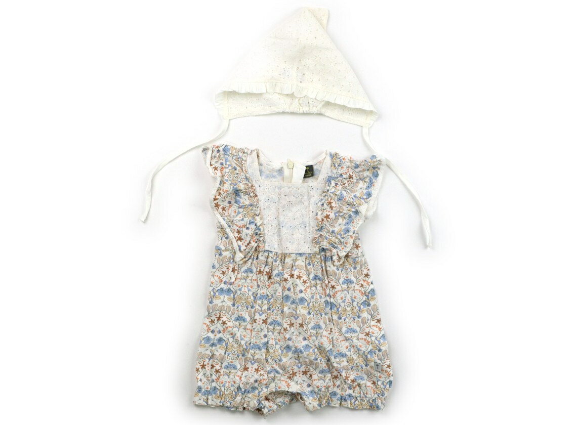 モイモルン moimoln カバーオール 80 女の子 花柄　総柄 子供服 ベビー服 キッズ アウトレット ユーズド 【中古】キッズ・ベビー・マタニティ