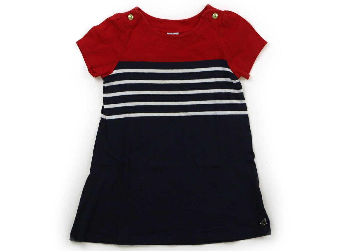 プチバトー PETIT BATEAU ワンピース 80 女の子 ネイビー　赤　白 子供服 ベビー服 キッズ アウトレット ユーズド 【中古】キッズ・ベビー・マタニティ