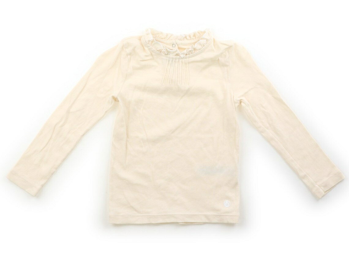 Rakuten - プチバトー PETIT BATEAU Tシャツ・カットソー 110 女の子 クリームフリル 子供服 ベビー服 キッズ アウトレット ユーズド 【中古】キッズ・ベビー・マタニティ