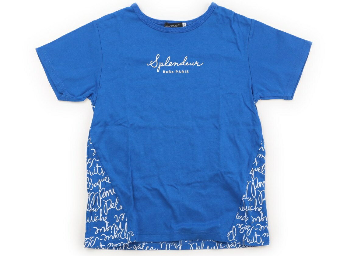 べべ BeBe Tシャツ・カットソー 130 女の子 青・英字 子供服 ベビー服 キッズ アウトレット ユーズド 【中古】キッズ・ベビー・マタニティ