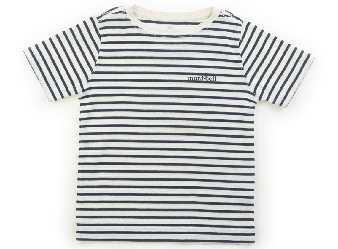 モンベル mont-bell Tシャツ カットソー 100 男の子 キナリ ネイビーボーダー 子供服 ベビー服 キッズ アウトレット ユーズド 【中古】キッズ ベビー マタニティ