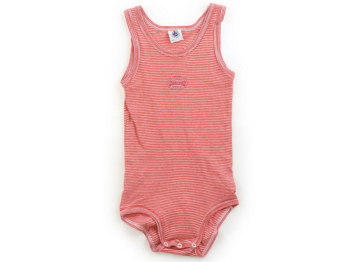 プチバトー PETIT BATEAU ロンパース 80 男の子 スカーレット・ボーダー 子供服 ベビー服 キッズ アウトレット ユーズド 【中古】キッズ・ベビー・マタニティ