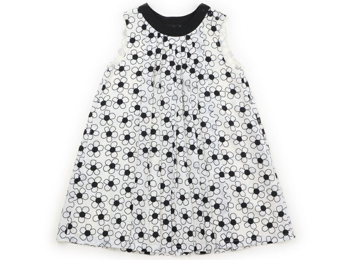 アニエスベー agnes.b ワンピース 110 女の子 白、黒、花柄 子供服 ベビー服 キッズ アウトレット ユーズド 【中古】キッズ・ベビー・マタニティ